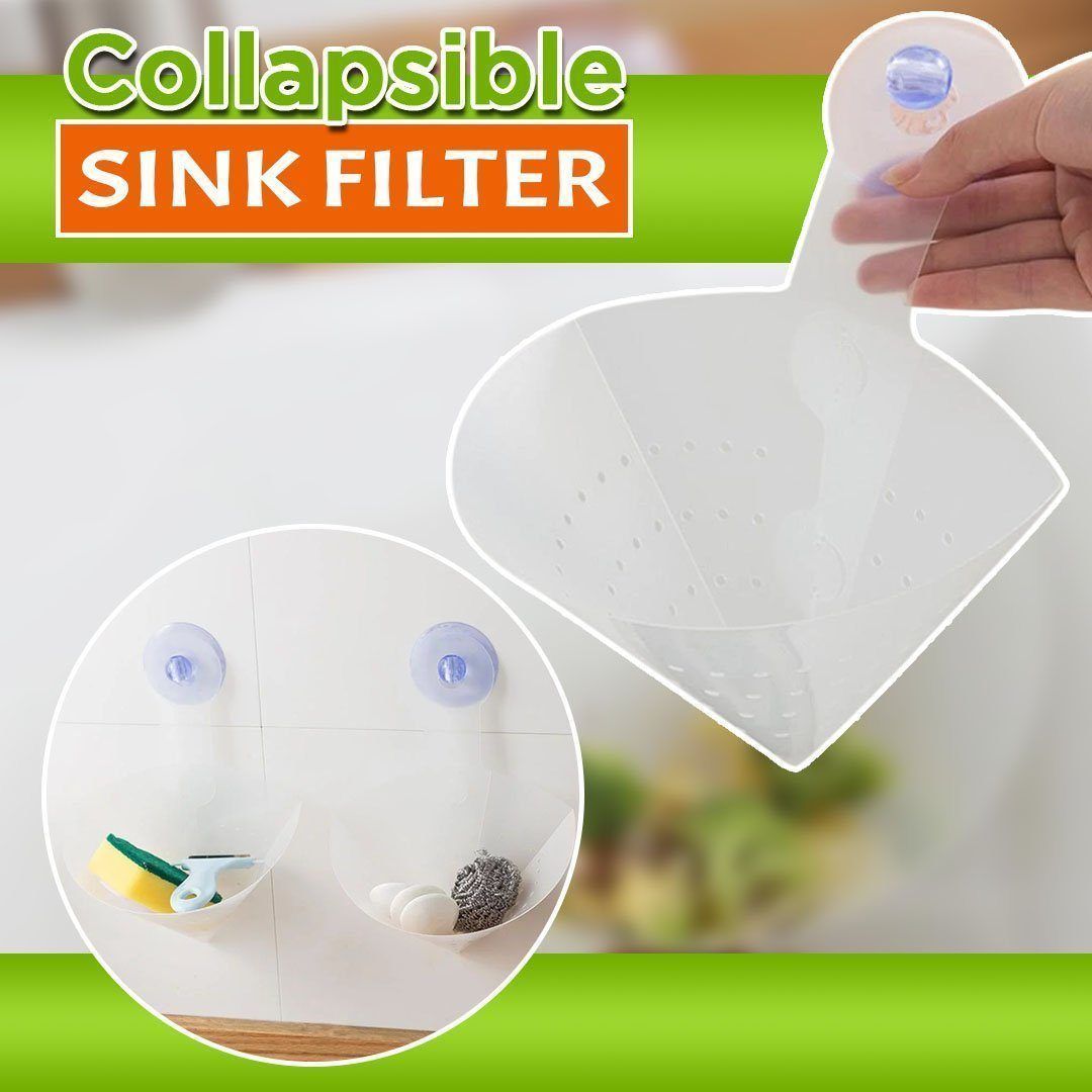 collapsible sink filter