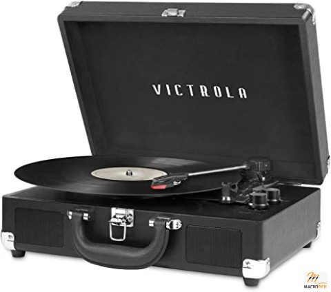 Portable Designed Multicolored Suitcase Record Players with Built-in Speakers & Multiple Functions