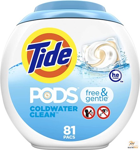 Dermatologist Tested Free & Gentle Laundry Detergent Soap Pods | Provides a Deeper Clean