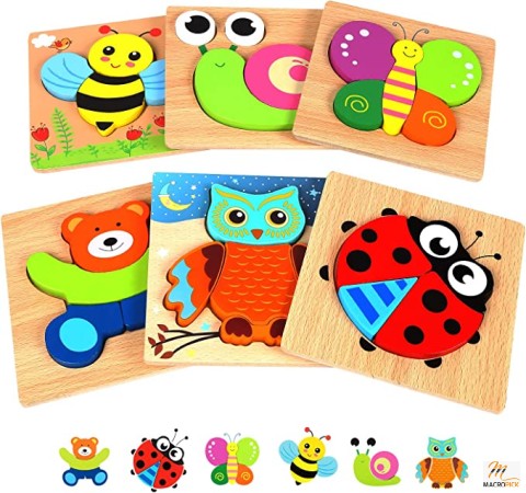 Unique Designed  Animal Themed Wooden Jigsaw Puzzle for Toddlers with Attractive color and pattern