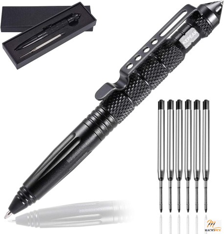 Black-Colored Multifunctional Self Defense Pen for Self-Security | Professional Military Tactical Pen