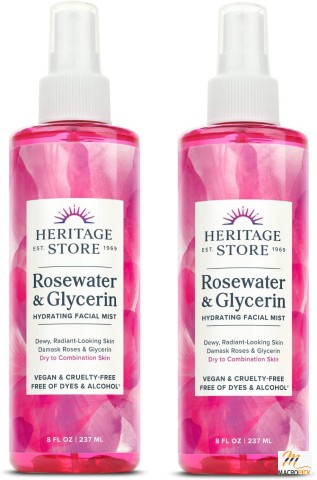 Moisturizing & Hydrating Rosewater & Glycerin Facial Mist for Skin Care | Safe for People & Planet