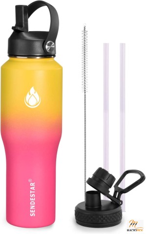 New Designed Water Bottle with 32oz Storage Capacity Wide Mouth Stainless Steel Vacuum Insulated Bottle