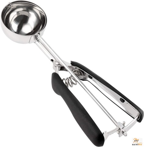 Stainless Steel Made Professional Ice Cream Scoop with Soft Grips & Quick Trigger Release | Multiple Colors Available