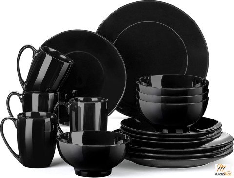 Durable Designed Dinnerware Service Set | Multicolor Ceramic Dinnerware Set | Dishwasher & Microwave Safe
