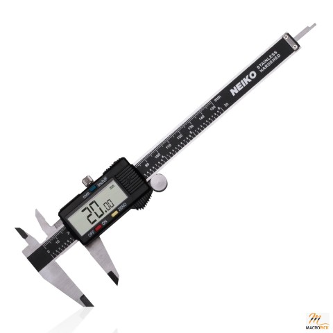 NEIKO 01407A Digital Caliper: 0-6 Inches, Stainless Steel, Large LCD Screen, Inch/Fraction/Millimeter Conversions