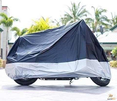 Dust Proof  Motorcycle Cover All Season Black Waterproof Sun Fits up to 108 " Outdoor for All Seasons Easy To Put On And Take Off