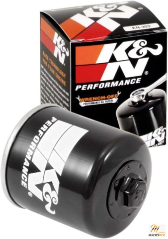 K&N KN-303 Motorcycle Oil Filter: High-Performance Premium Filter for Honda, Kawasaki, Polaris, Yamaha - Compatible with Synthetic or Conventional Oils