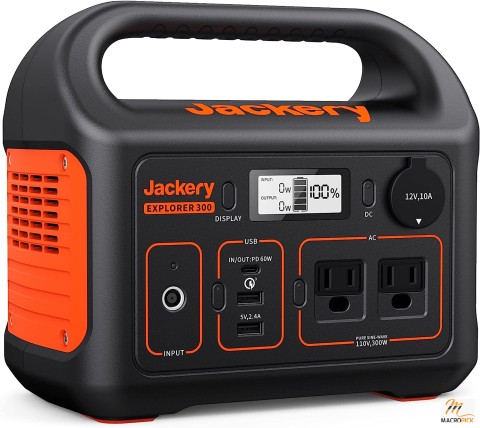 Safe & Steady Power Supply Portable Explorer 300, 293wh Backup Lithium Battery, 110v/300w Pure Sine Wave Ac Outlet Speed Up Your Rechargeability
