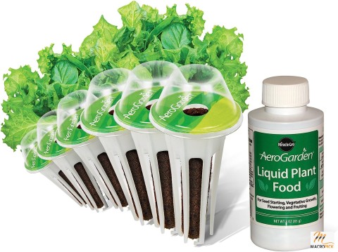 Includes Salad Greens Seed Kit With Green Leaf, Romaine And Butter Head Lettuce, Plant To Plate (6-Pod)