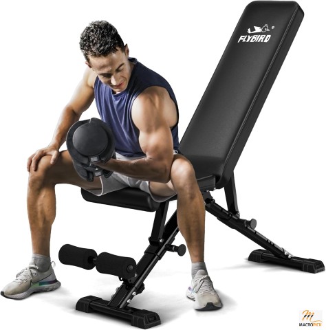 Adjustable Folding Weight Bench Durable Safe and Space-Saving for Full-Body Workouts at Home