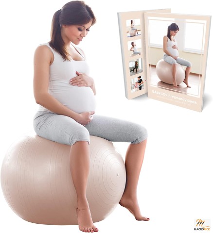 Minimize Aches, Reduce Pains & Improve Sleep Birthing Ball - Pregnancy Yoga Stability Trimester Targeting Exercise,  Enhanced Labor Experience
