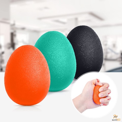 Pack of 3 Washable Anti-Stress Ball & Hand Grip Strength Trainer for Adults and Kids | Multiple Colors Available