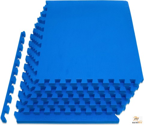 Extra Thick EVA Foam Interlocking Tiles: ¾” and 1" Puzzle Exercise Mat for Protective, Cushioned Workout Flooring in Home and Gym