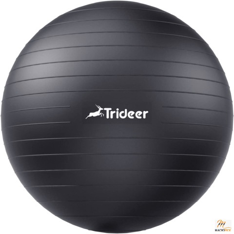 Multipurpose Ultra Thick and Heavy-Duty Exercise Ball Made of Latex-Free PVC | Anti-Slip Surface Ball with Air Pump | Size-M(19-22ines/48-55cm)