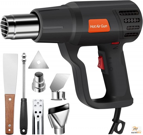 2000 Watts Strong Powered Dual Mode Hot Air Gun -Temperature Range from 120℉ to 932℉ with variable Temperature Control