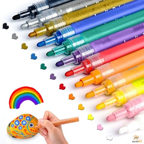 Acrylic Paint Pens: Markers for Various Surfaces - Crafts, Scrapbooking, Graffiti - Adults & Kids