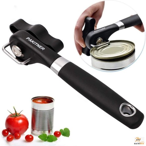 Kitchen Safe Cut Can Opener - Manual, Ergonomic Smooth Edge, Food-Grade Stainless Steel Cutting for Home & Restaurant Use