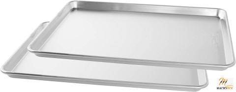 Nordic Ware Naturals Big Baking Sheet, 2-Pack, Silver