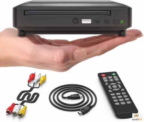 1080P DVD Player HDMI for TV | MULTI-FORMAT PLAYBACK | RCA Connectivity, USB 2.0 | All Region Free, Black