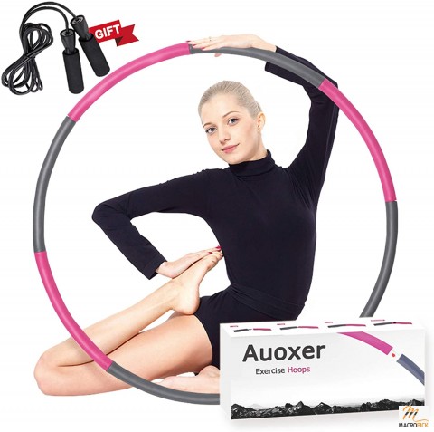 The Auoxer Fitness Exercise Weighted Hoops provide a fun and effective way to work out while burning fat and improving fitness. With a detachable and size-adjustable design, they offer flexibility and convenience for users of all levels.