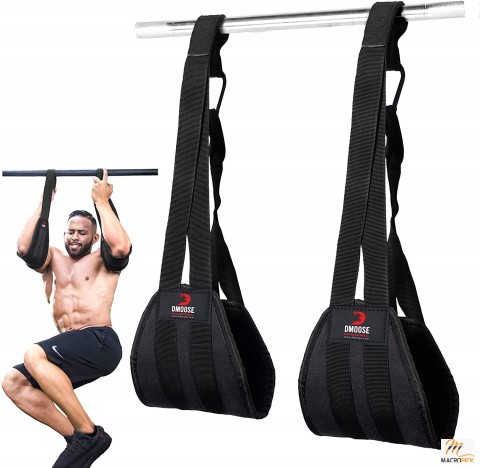 Fitness Hanging Ab Straps - Rip Resistant, Padded Arm Support for Ab Workouts, Pull Up Bar Accessories for Men & Women