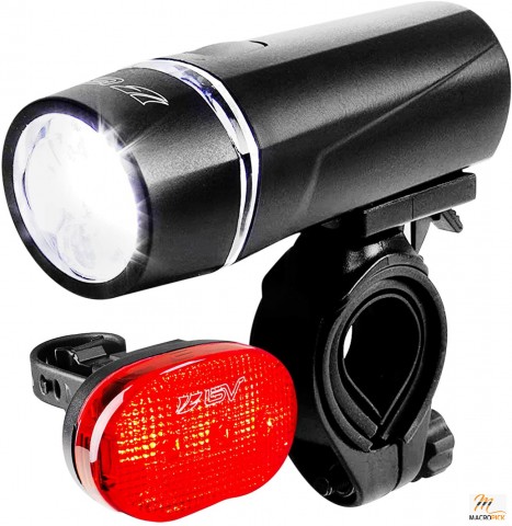 Super Bright Bike Lights Set - Front 5 LED Headlight & Rear 3 LED - Quick-Release, Waterproof, Night Riding Bicycle Accessories
