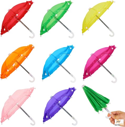 Colorful Mini Doll Umbrella 11.8 Inch, Tiny Plant Umbrella for 1:6 Scale Dolls, Photography Props, 8 Colors Available