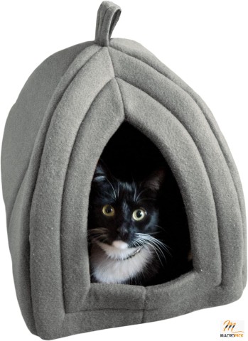 Indoor Pet House with Removable Foam Cushion - Tent for Cats, Puppies, Rabbits, Guinea Pigs, Hedgehogs, Small Animals