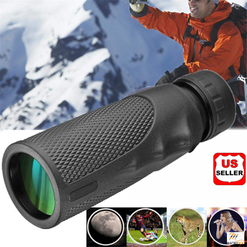 10x25 Pocket Compact Monocular Telescope Outdoor Survival Hunting Scope Prop US