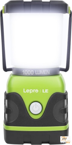 LE 1000LM Waterproof LED Camping Lantern, Battery Powered, 4 Light Modes, Portable Flashlight for Camping, Emergency, Hiking