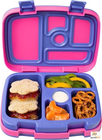 5-Compartment Bento-Style Kids Lunch Box - Leak Proof Kids Lunch Box - Dishwasher Safe & Food-Safe Materials