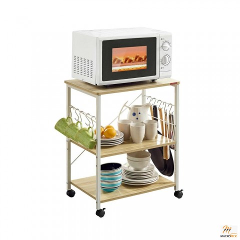 Utility Microwave Oven Stand Storage 3-Tier Kitchen Baker's Rack