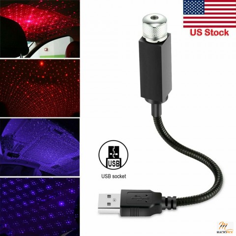 LED Star Light USB Atmosphere Starry Sky Night Projector Lamp for Car Interior Roof