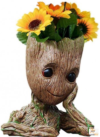 3" deep, 2.5" wide Baby Groot Pen Pot Plant Holder or Flower Pot