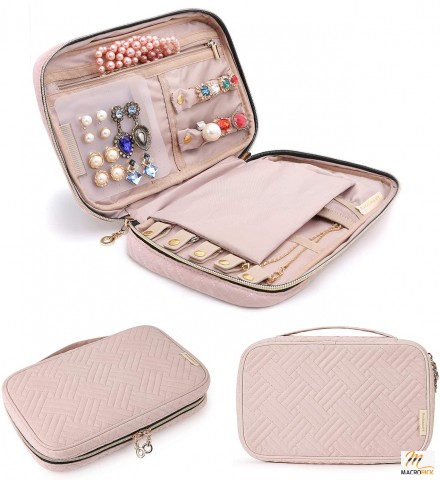 Travel Jewelry Organizer: Cases for Necklace, Earrings, Rings, Bracelet - Efficient and Stylish Storage Solution