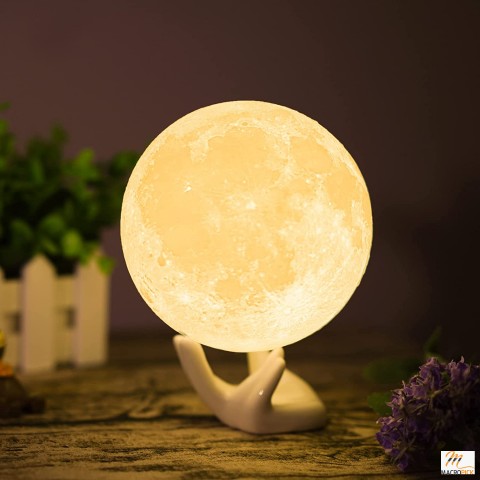 3D Moon Lamp for Kids and Adults: Dimmable, Touch Control, Classic Night Light - Perfect Birthday or Valentine's Day Gift