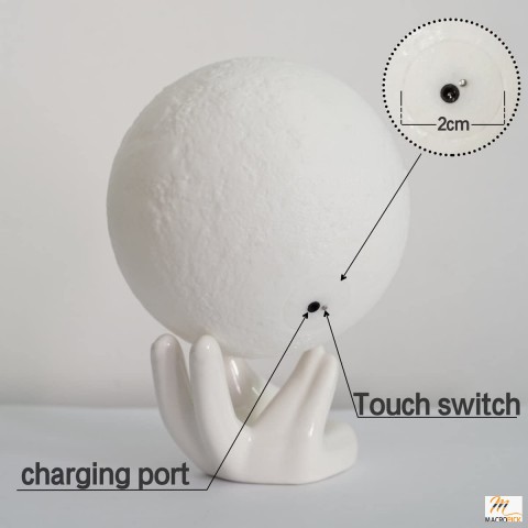 3D Printing 3.5 Inches Moon Lamp - Touch Control Design - Romantic and Soft Night Light - Home Decor