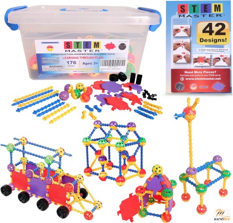 STEM Construction Building  Toys For Kids - Reusable Toy Storage Box -  Educational Gift for Girls & Boys