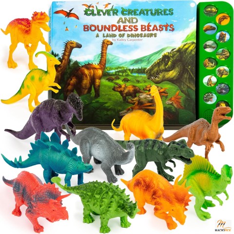 Dinosaur Toys for Kids - Interactive Dinosaur Sound Book with Realistic Dinosaur Roars And Fun Dino Facts