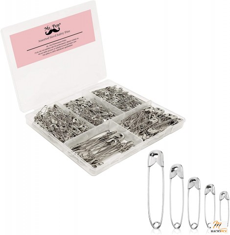 Pack of 300 Safety Pins for Cloths Available Sizes | Small/Standard/Large