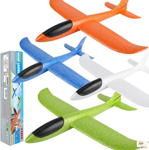 4 Pack Airplane Toys - 17.5" Large Throwing Foam Plane - Birthday Gift For Boys And Girls