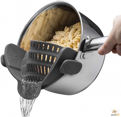 Adjustable Heat Resistant Easily Clips on Strainer for Pots Pan Pasta Strainer for Kitchen Color | Multiple