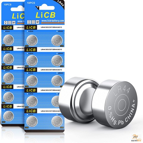 20 Pack LR44 Button Batteries Coin Cell