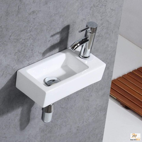 Corner Wall Mount Sink For Bathroom