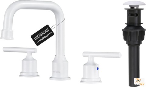 3 Hole Bathroom Faucet - Double Handle Bathroom Sink Faucet