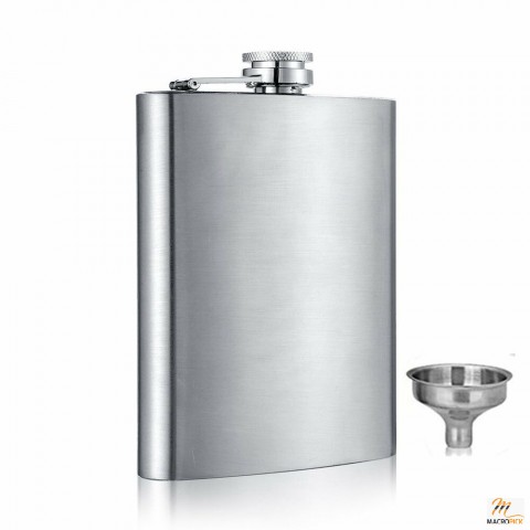 Stainless Steel Liquor Pocket Hip Flask with Screw Cap Funnel