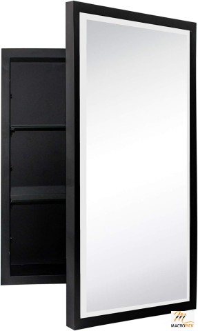 Bathroom Storage Organizer Cabinet With mirror - Wall Mounted Medicine Cabinet - 16 x 24 inches