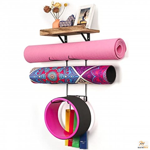 Mat Holder Wall Mount Yoga Mat Storage Home Gym Accessories