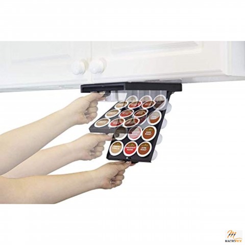 Under Shelf Storage for K Cups, Coffee Holder Compatible with Keurig K Cup Coffee Pods